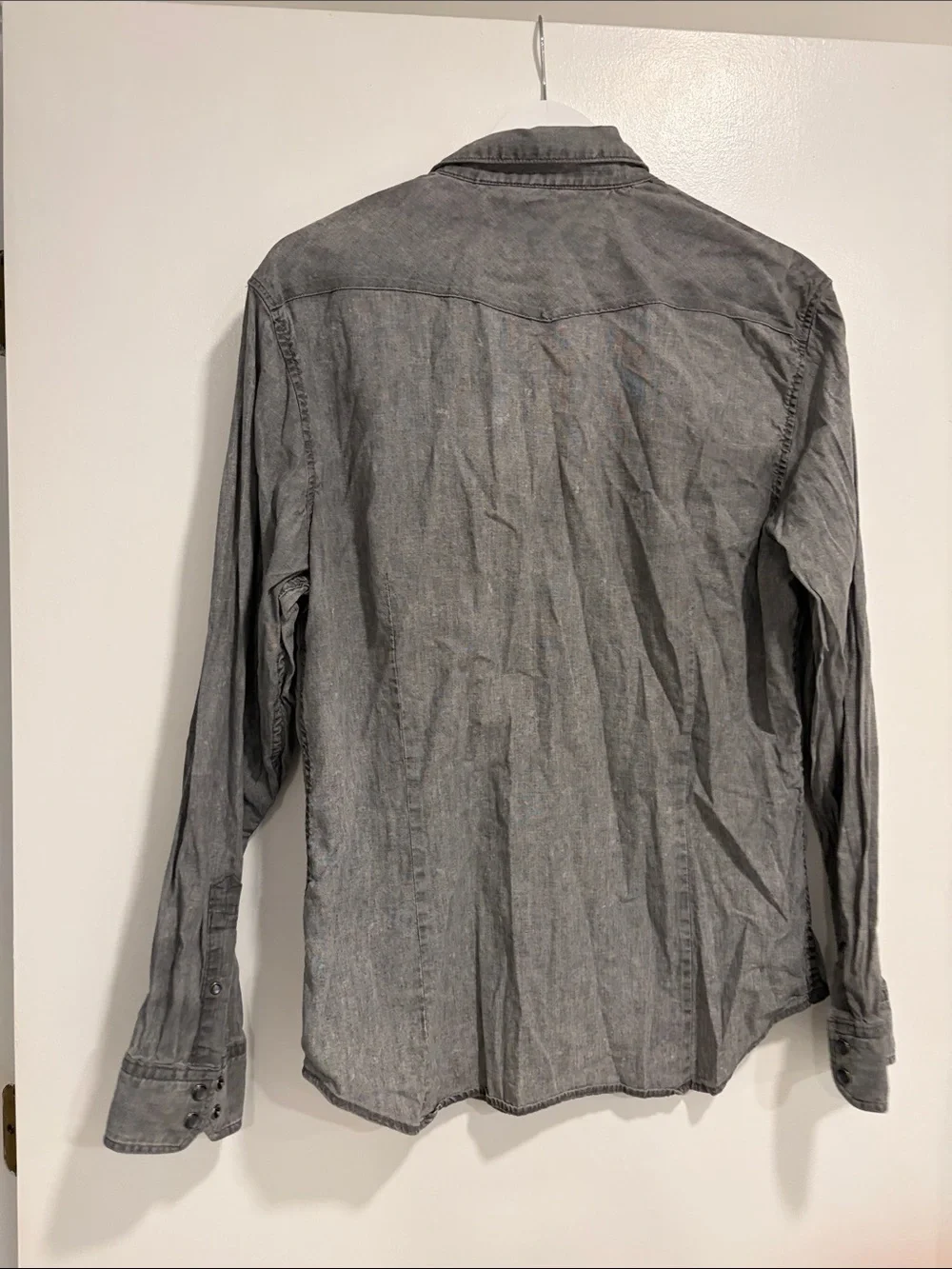 Banana Republic Men’s Gray Western-Style Button Shirt